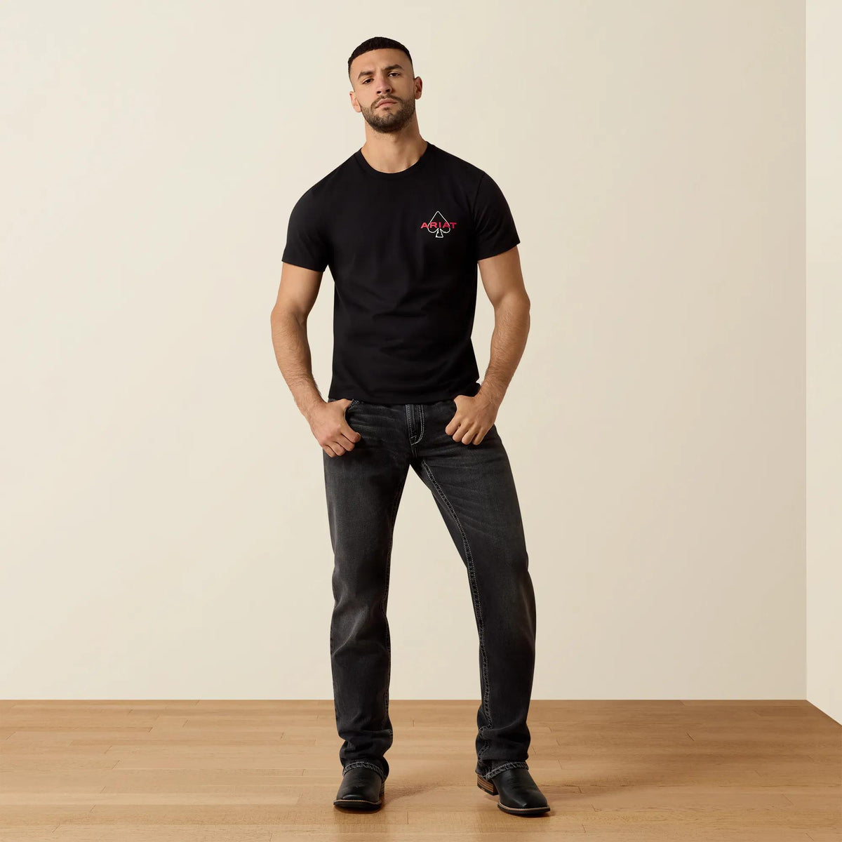 Ariat Men's Ranch Royalty T-Shirt, Black – full length