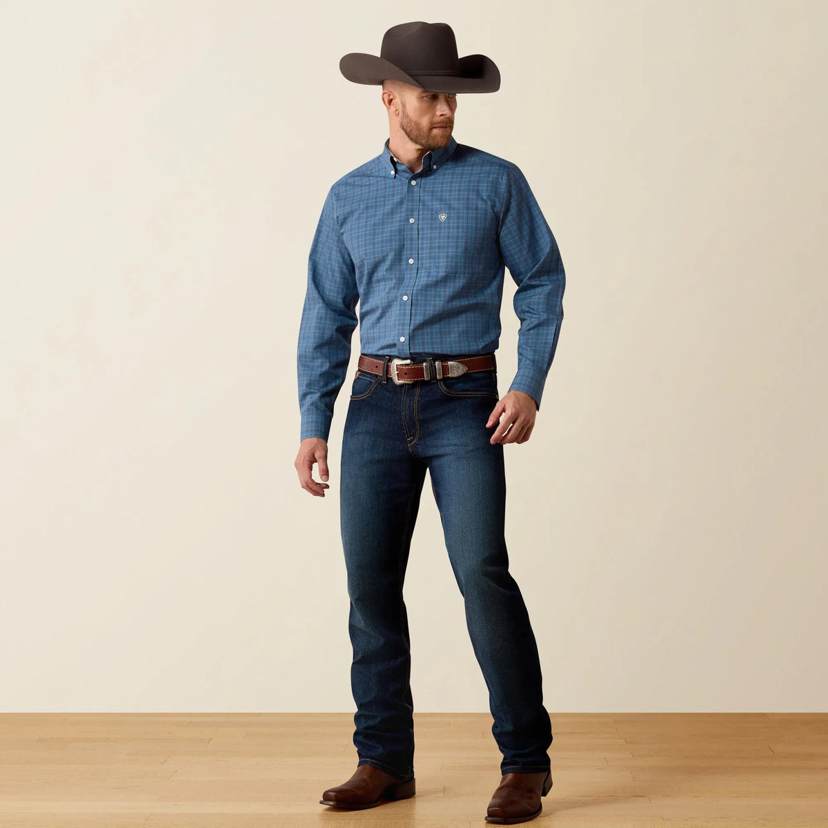 Ariat Mens Blue Fusion Medium Plaid 10080744 - view 3