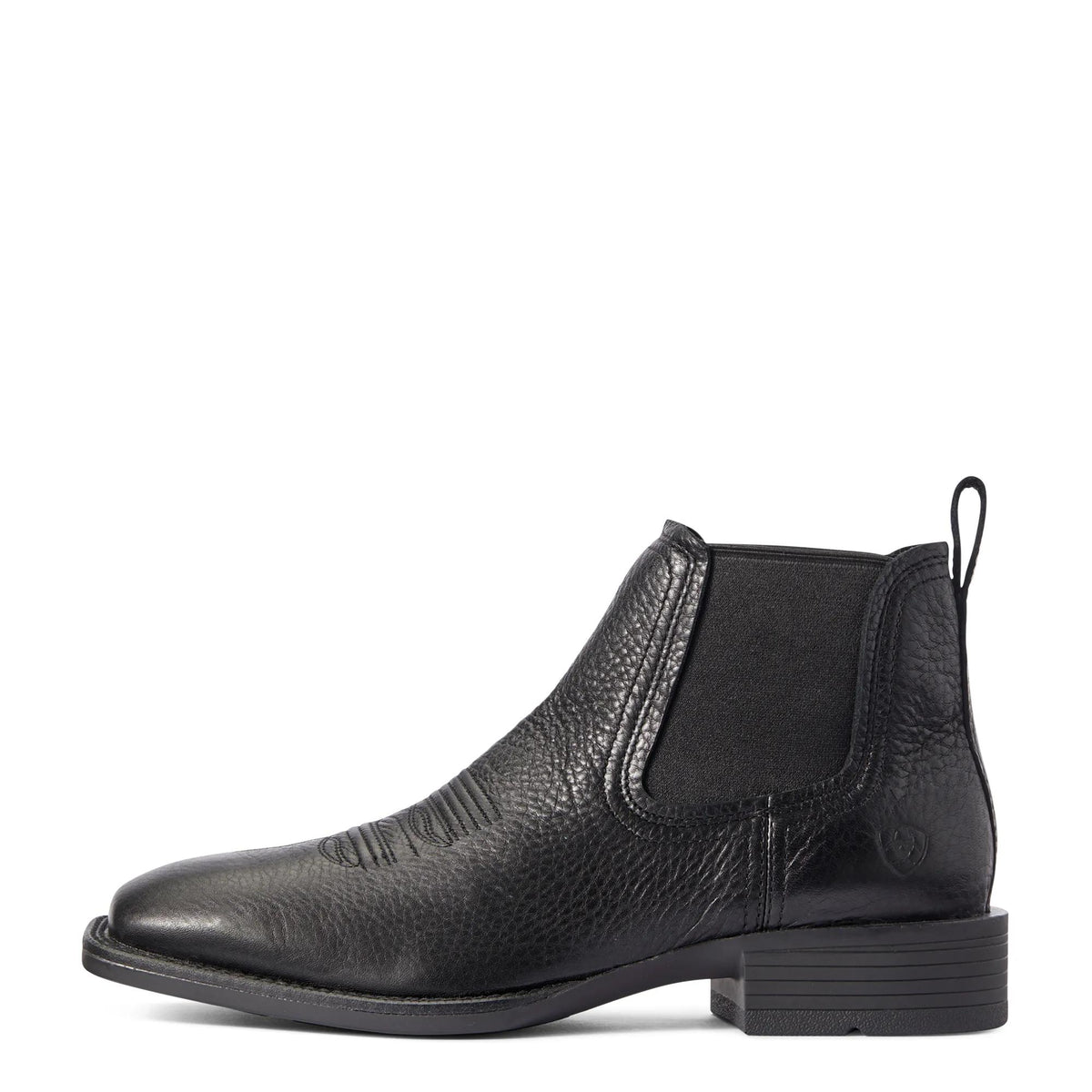 Ariat Men's Booker Chelsea Wide Square Toe Western Boot, Black – side