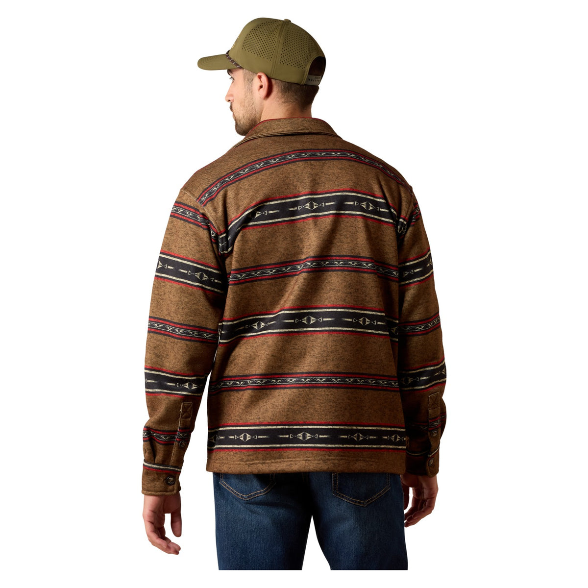 Ariat Men's Caldwell Printed Shirt Jacket, Toffee Serape – back