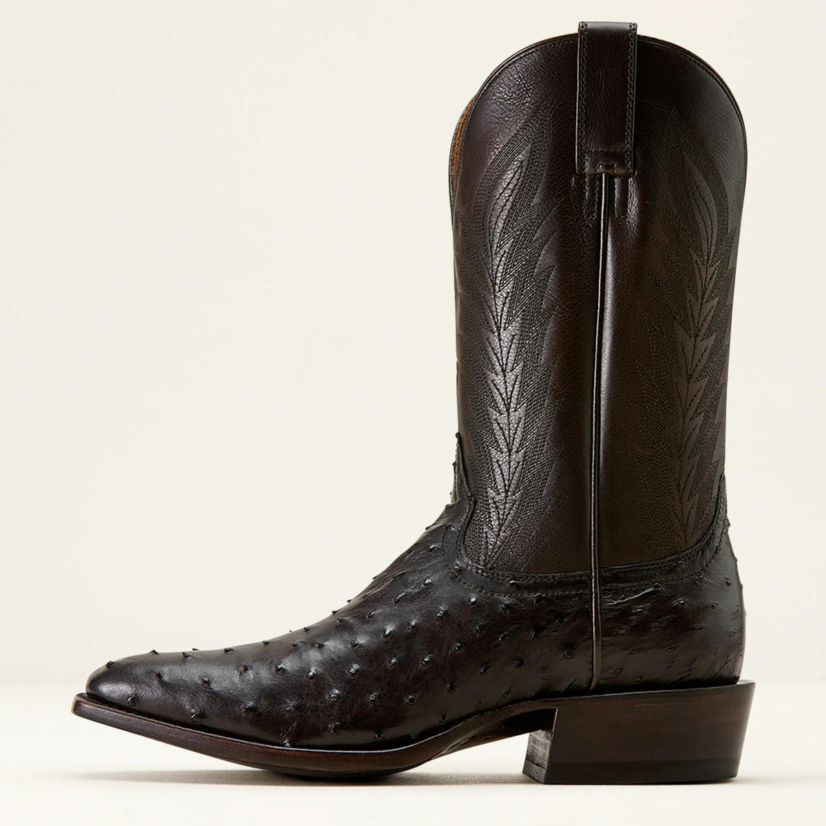 Ariat Mens Chocolate Full Quill Ostrich 10074203 - view 2
