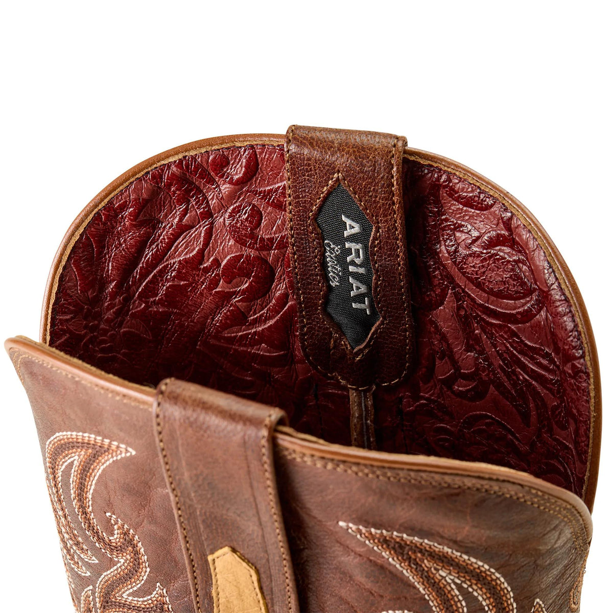 Ariat Men's Classic Cash Wide Square Toe Western Boot, Tan Full Quill Ostrich|Hickory Smoke – toe