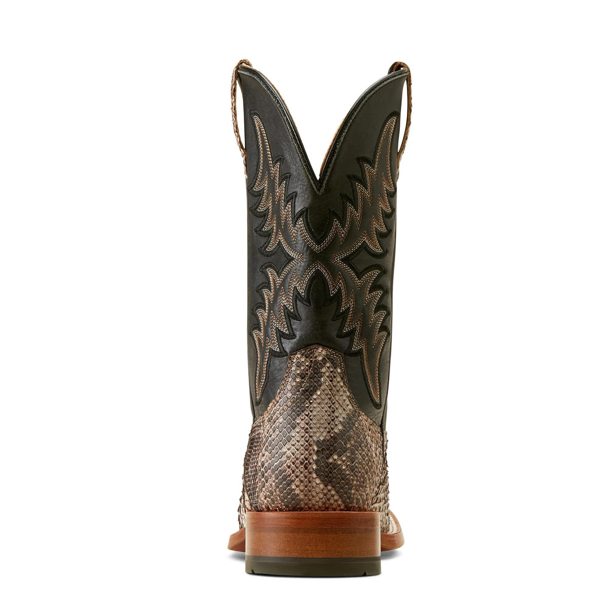 Ariat Men's Dry Gulch Wide Square Toe Cowboy Boot, Tan Python – heel
