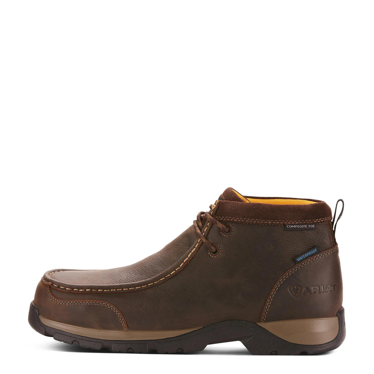 Ariat Men's Edge LTE Moc Waterproof Composite Toe Work Boot, Dark Brown – side