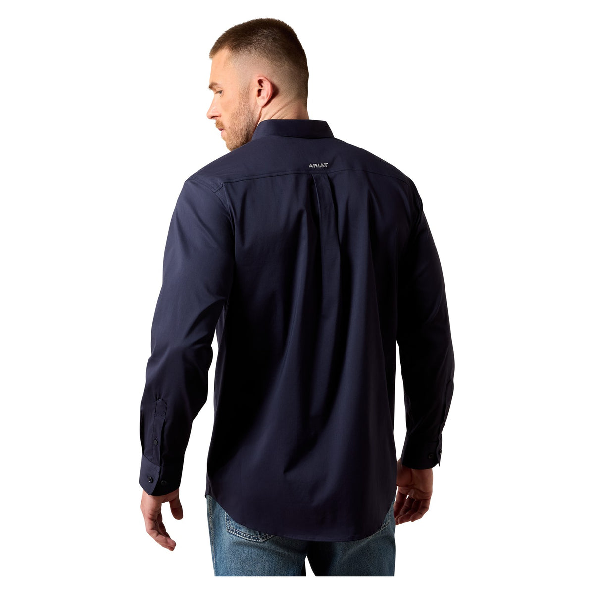 Ariat Men's Everything Classic Fit Shirt, Navy – back