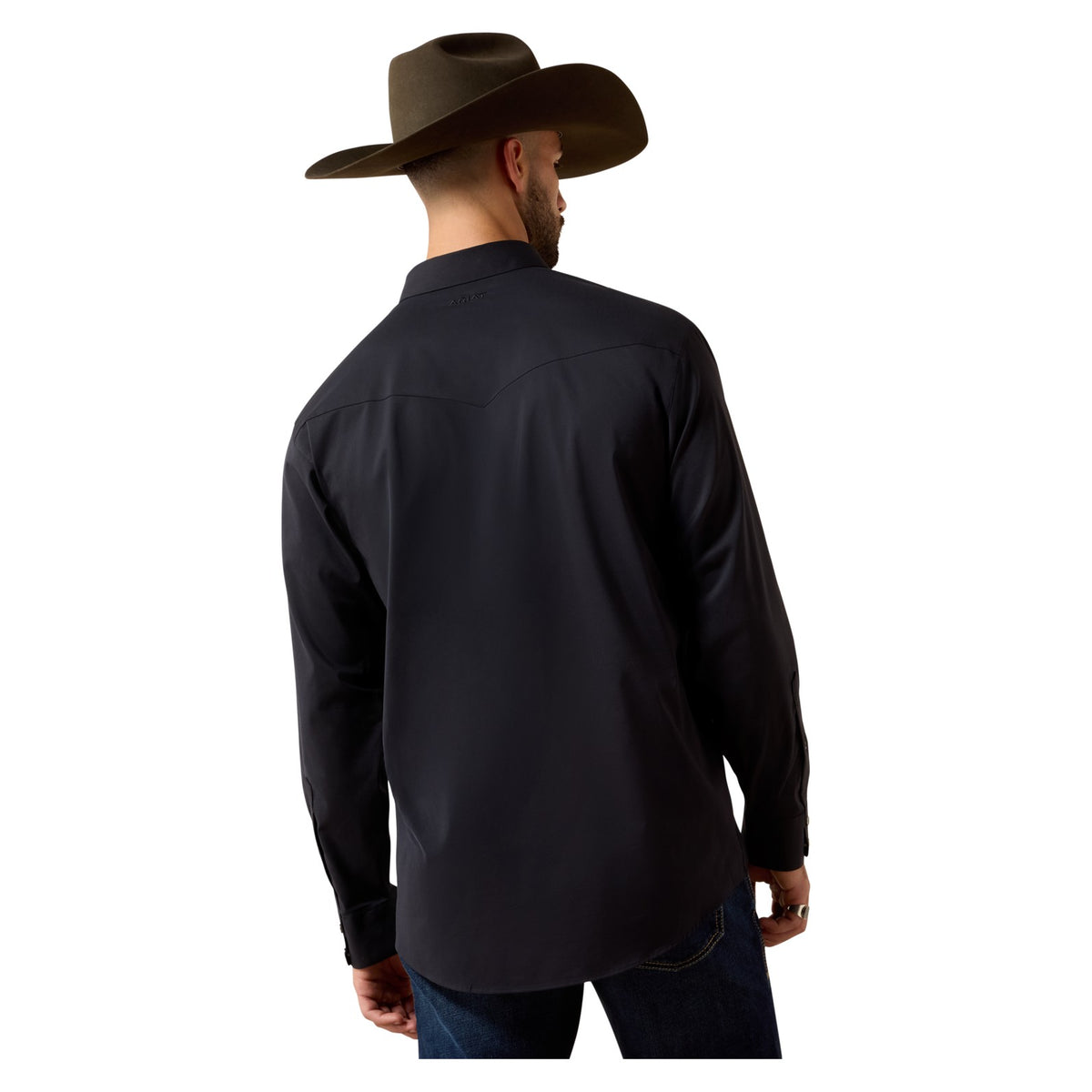 Ariat Men's Everything Classic Fit Snap Shirt, Black – back