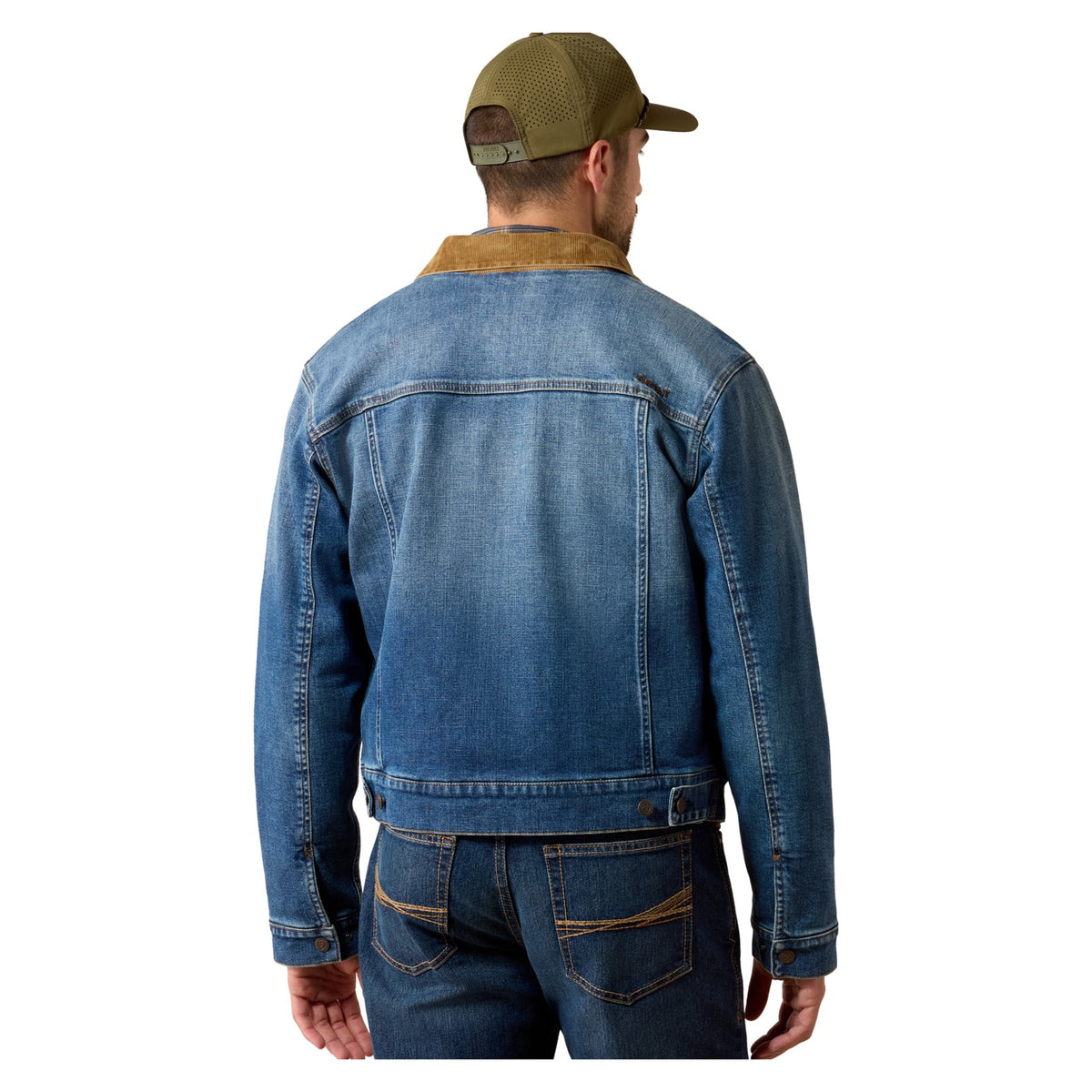Ariat Men's Flannel Lined Trucker Jacket, Nate – back