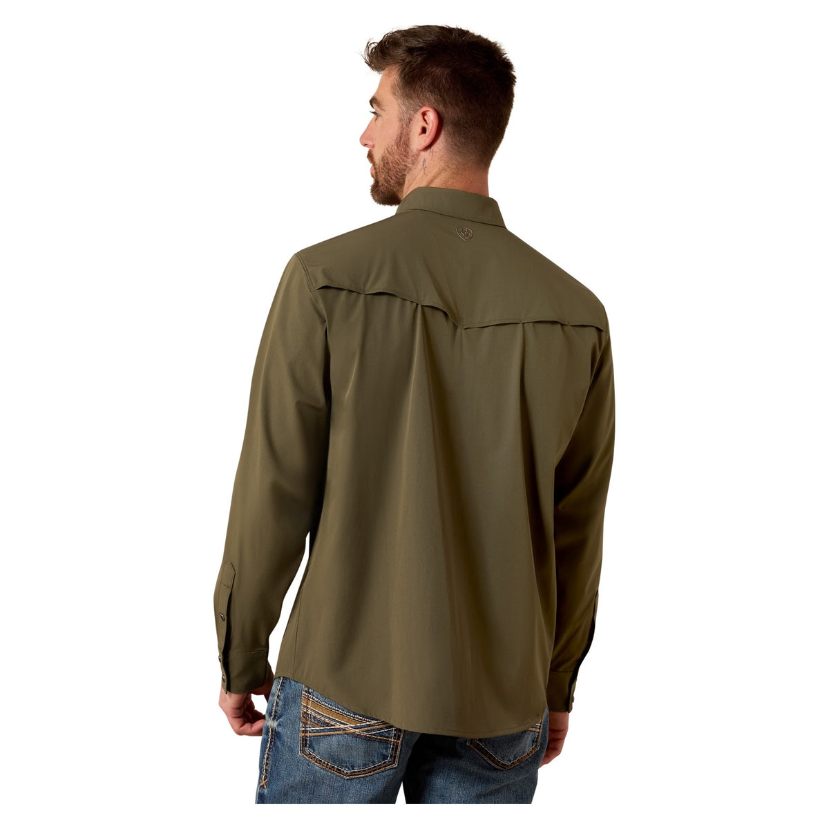 Ariat Men's FrontierTough VentTEK Western Classic Fit Snap Shirt, Grape Leaf – back