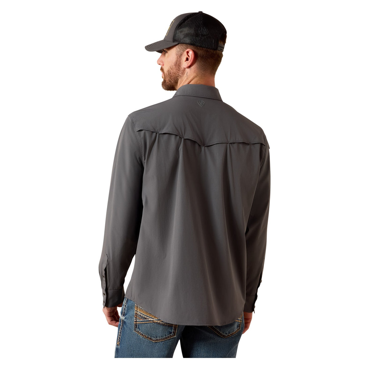 Ariat Men's FrontierTough VentTEK Western Classic Fit Snap Shirt, Iron Gate – back