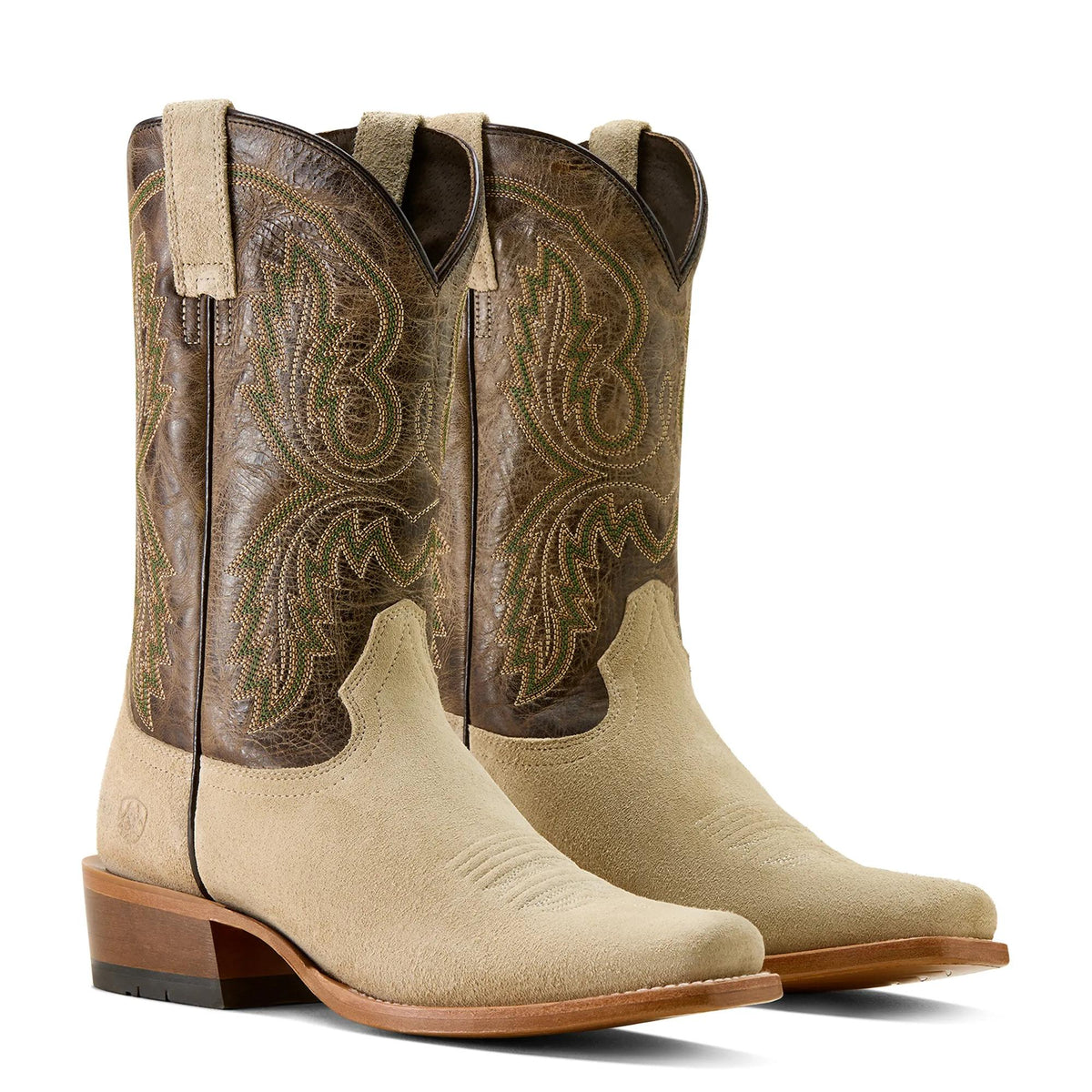 Ariat Men's Futurity Cashout Narrow Cutter Toe Cowboy Boot, Bone Roughout – pair