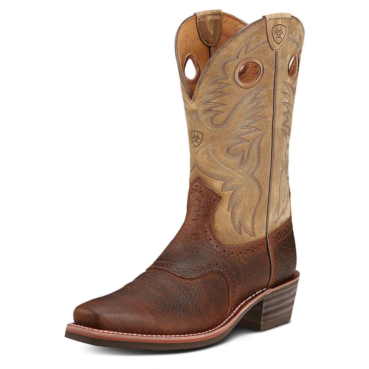 Ariat Men's Heritage Roughstock Western Boot, Earth – 3-4 front