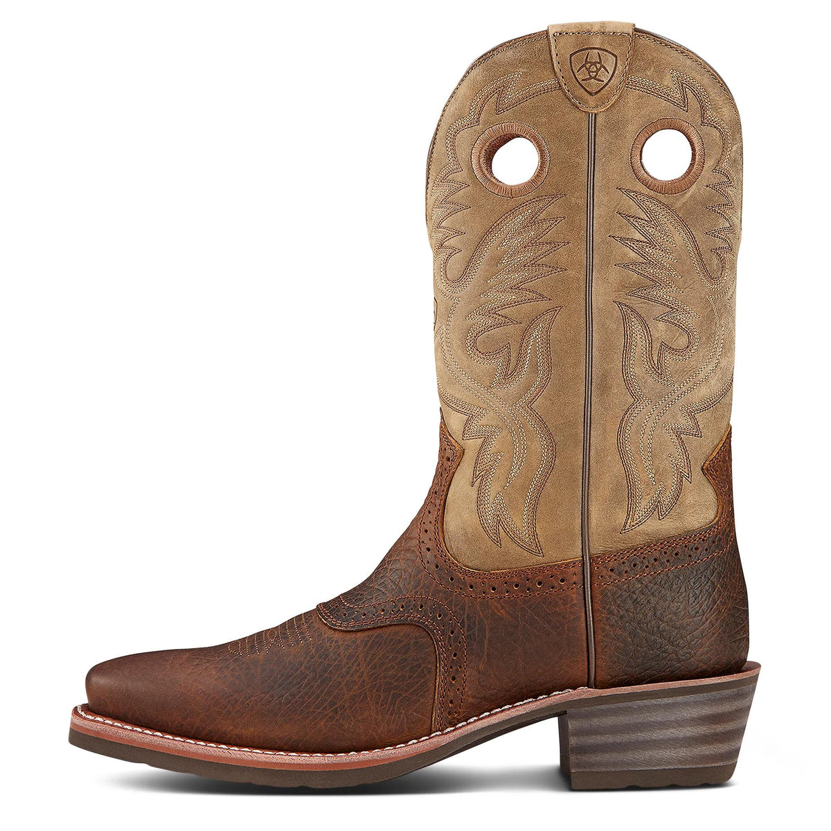 Ariat Men's Heritage Roughstock Western Boot, Earth – side