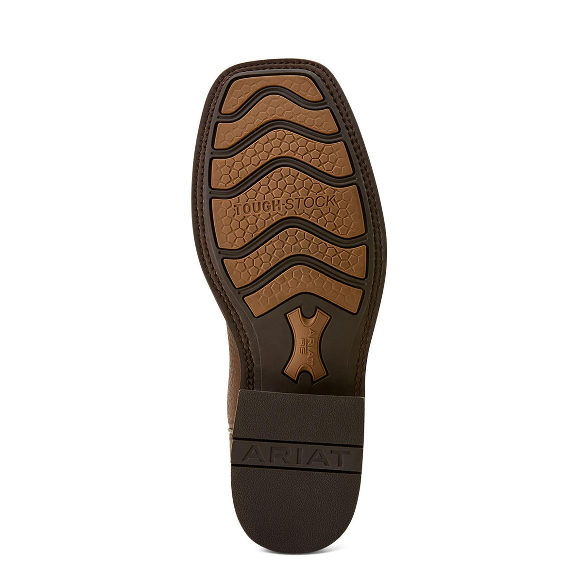 Ariat Men's Highland Toughstock Wide Square Toe Cowboy Boot, Brown Oiled Rowdy|Timber Olive – sole