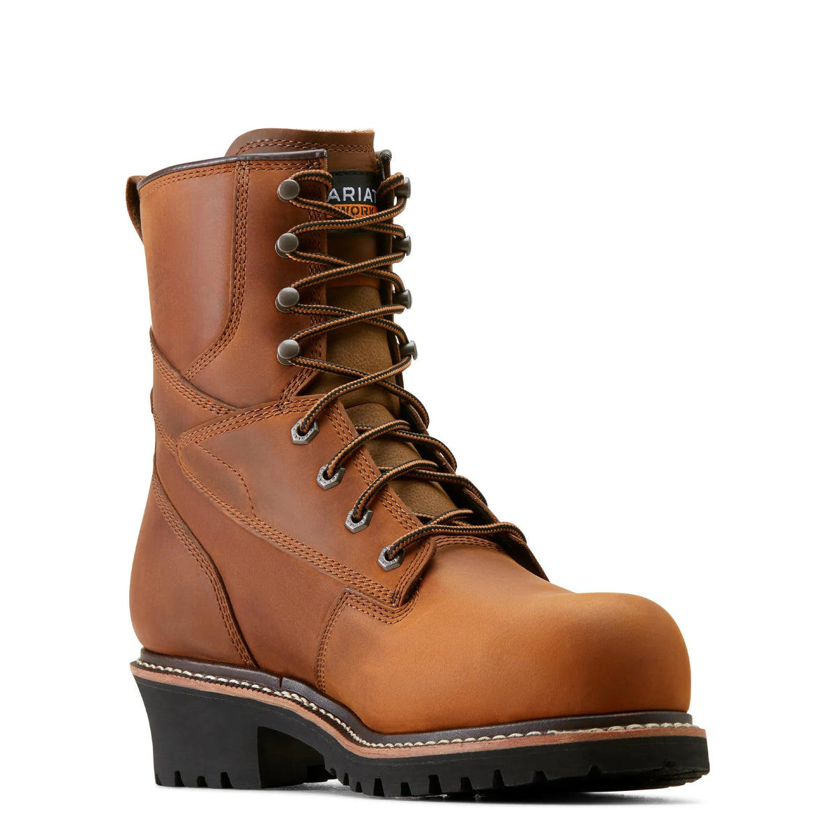 Ariat Men's Logger Shock Shield 8" Waterproof Composite Toe Work Boot, Copper Brown – inside