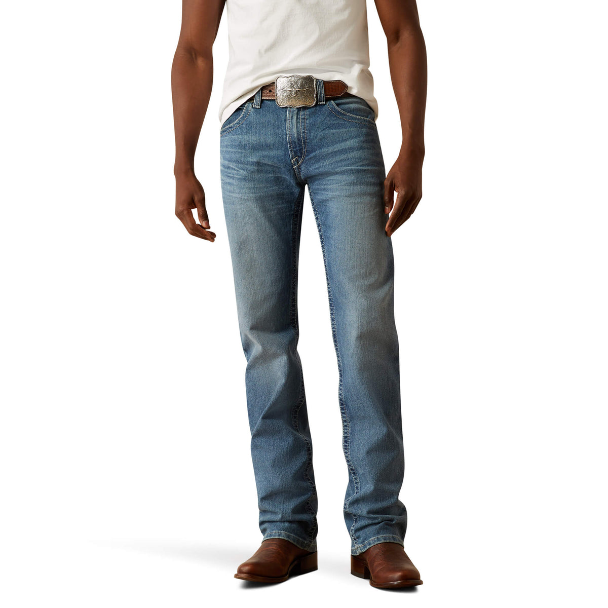 Ariat Men's M5 Straight Forrest Straight Leg Jeans, Clarence – front