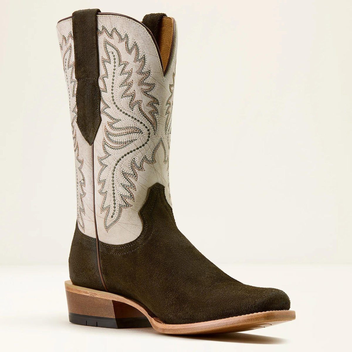 Ariat Mens Midnight Olive Suede Shredded White 10074240 - view 3