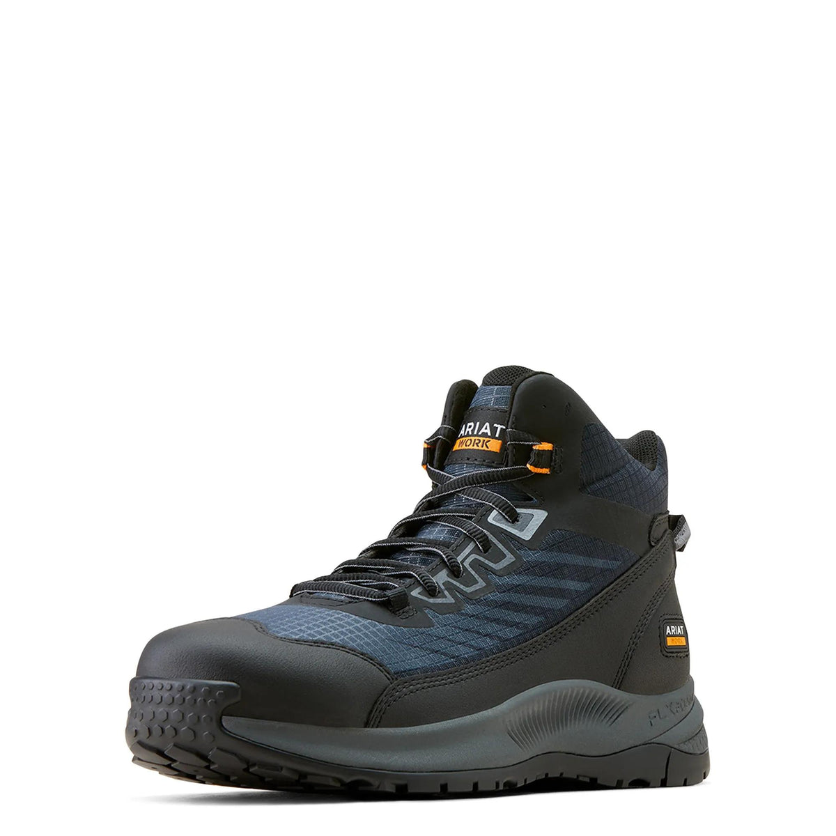 Ariat Men's Outpace Shift Mid Composite Toe Work Shoe, Dark Shadow – 3-4 front