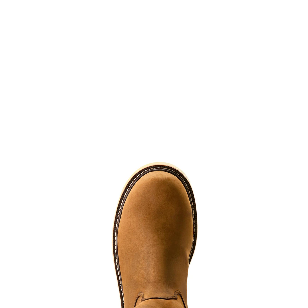 Ariat Men's Rebar Wedge Pull-On Waterproof Composite Toe Work Boot, Distressed Brown – toe