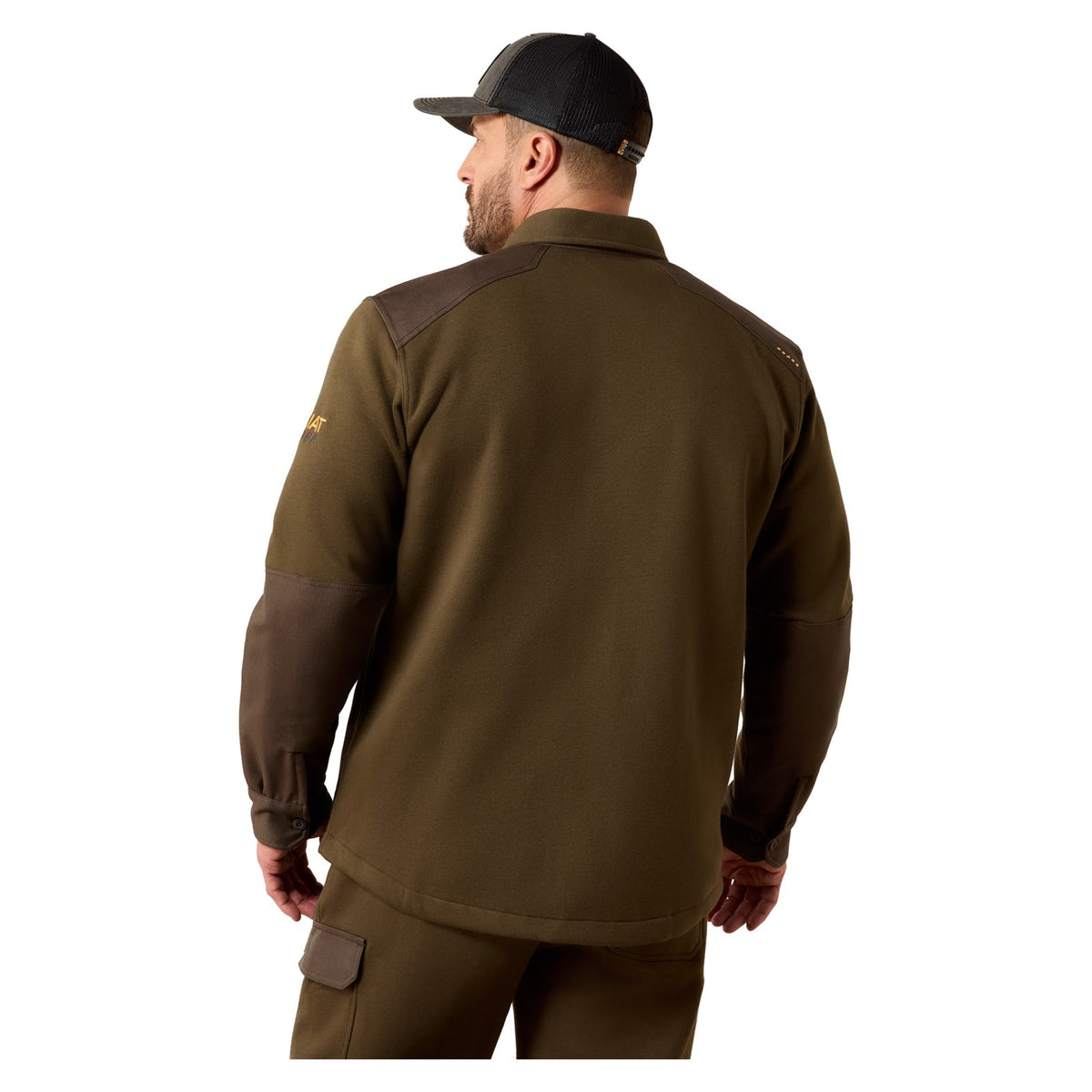 Ariat Men's Rebar Workman Duracanvas Shirt Jacket, Earth – back