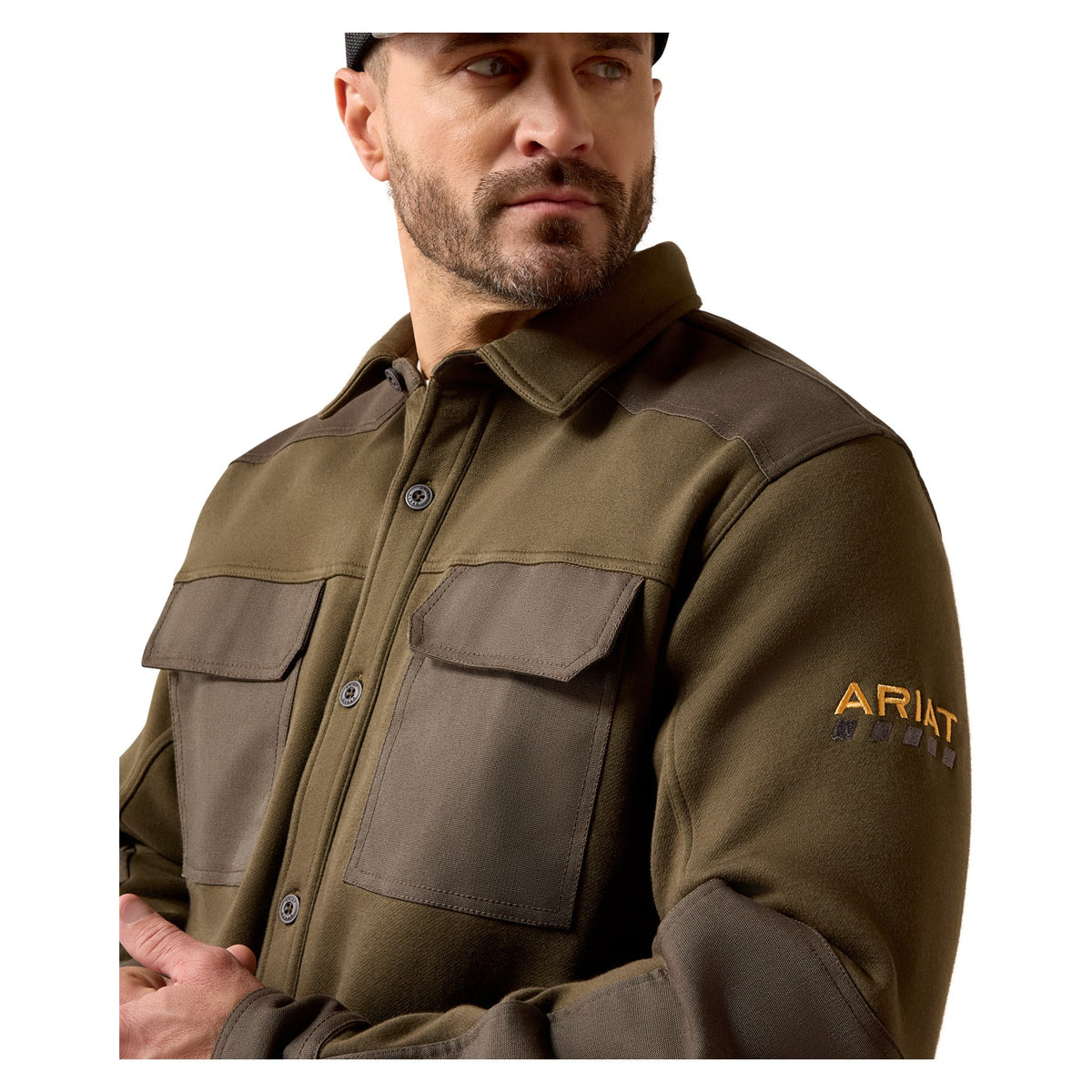 Ariat Men's Rebar Workman Duracanvas Shirt Jacket, Earth – detail