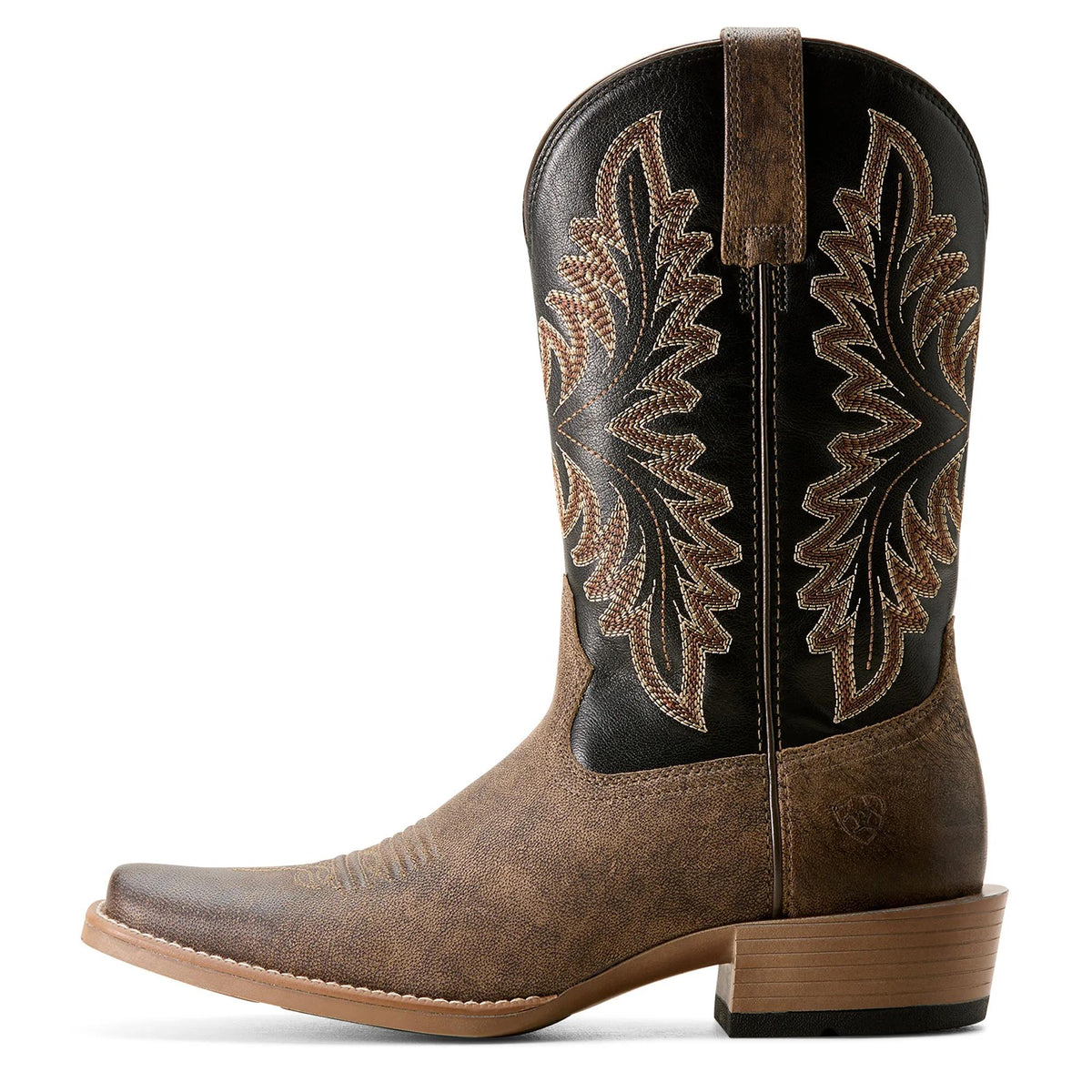 Ariat Men's Renegade Narrow Cutter Toe Cowboy Boot, Stone|Black – side