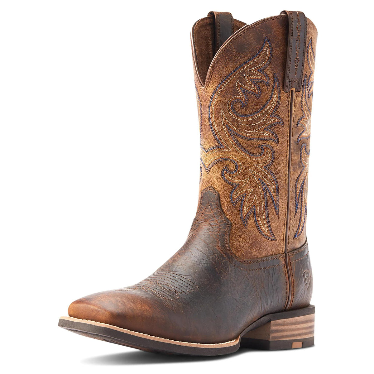 Ariat Men's Slingshot Cowboy Boot, Bartop Brown – 3-4 front