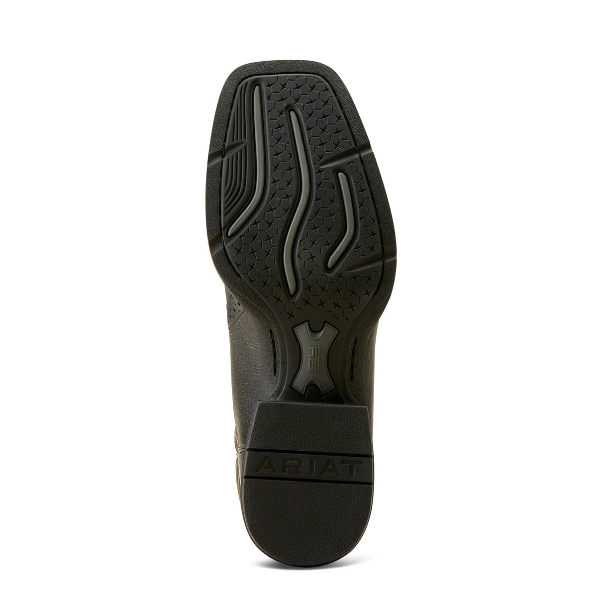 Ariat Men's Sport Western Wide Square Toe Boot, Black Deertan – sole