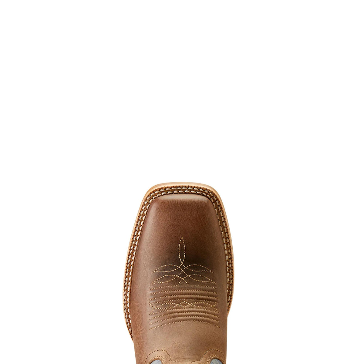 Ariat Men's Standout Western Boot, Loco Brown|Cloud Blue – toe