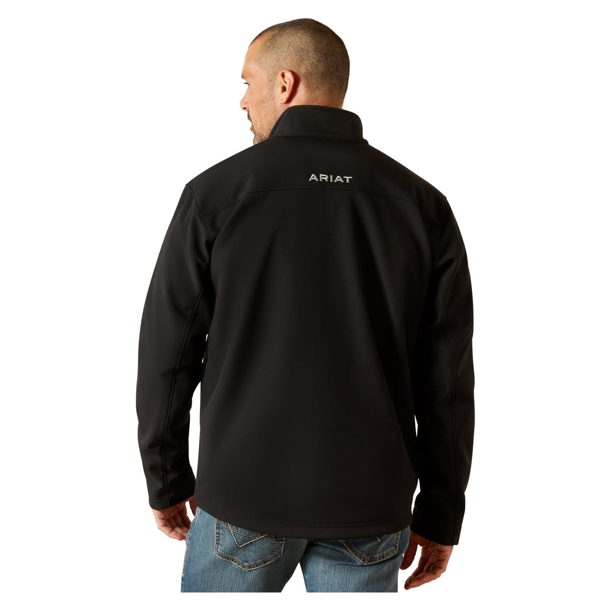 Ariat Men's Vernon Softshell Jacket, Black – back