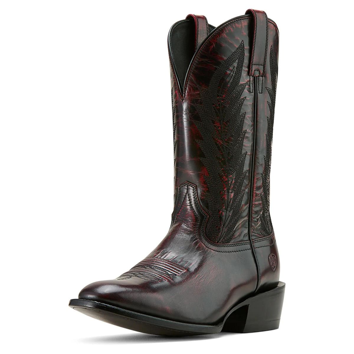 Ariat Men's Willie Western Boot, Black Cherry – 3-4 front