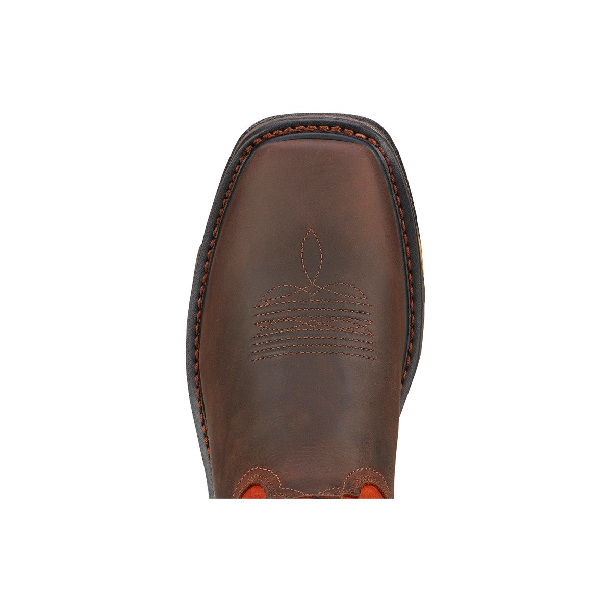 Ariat Men's WorkHog Wide Square Toe Work Boot, Dark Earth – toe