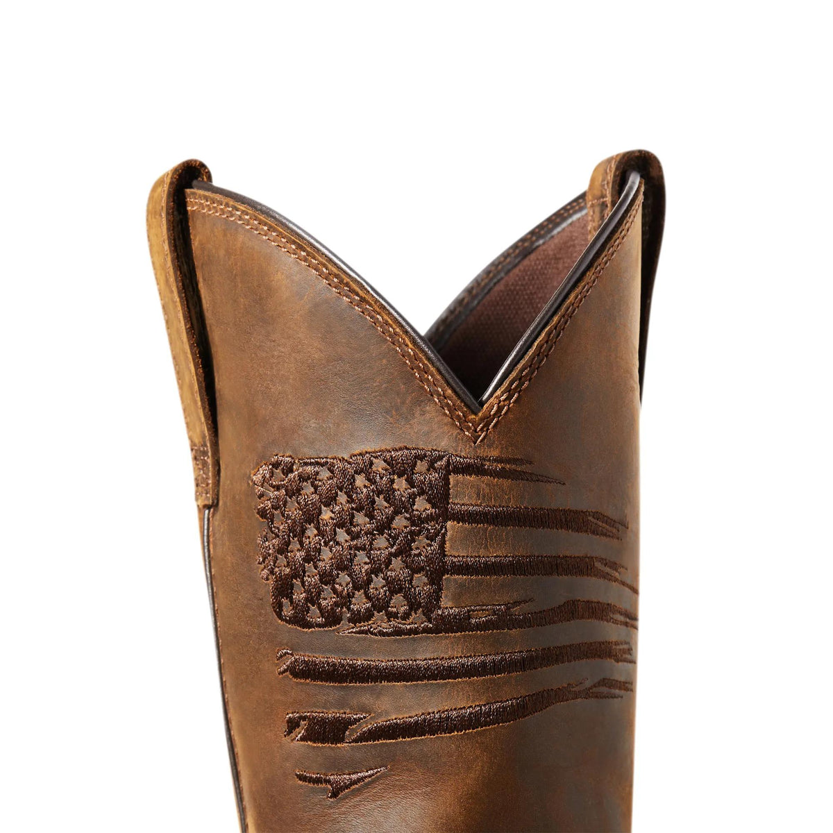 Ariat Men's WorkHog XT Patriot Waterproof Wide Square Toe Carbon Toe Work Boot, Distressed Brown – detail