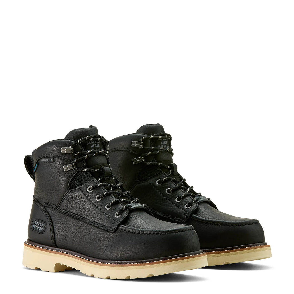 Ariat Rebar Lift 6" Waterproof Composite Toe Work Boot, Black – pair