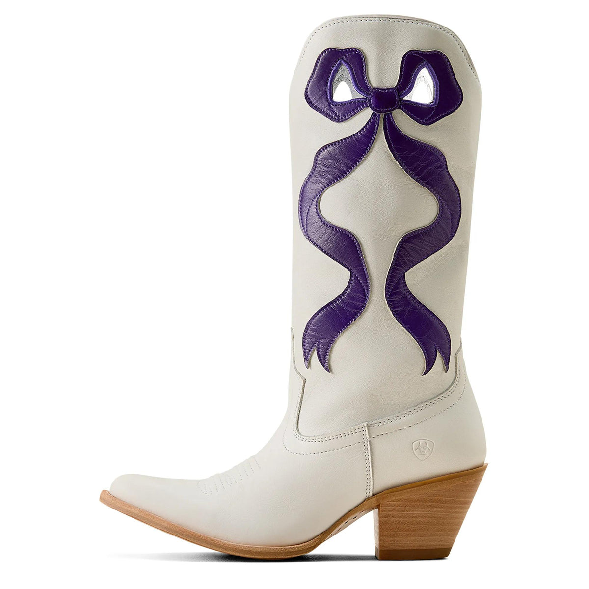 Ariat Women's Beaux J Toe Western Boot, Ivory Pearl|Deep Amethyst – side