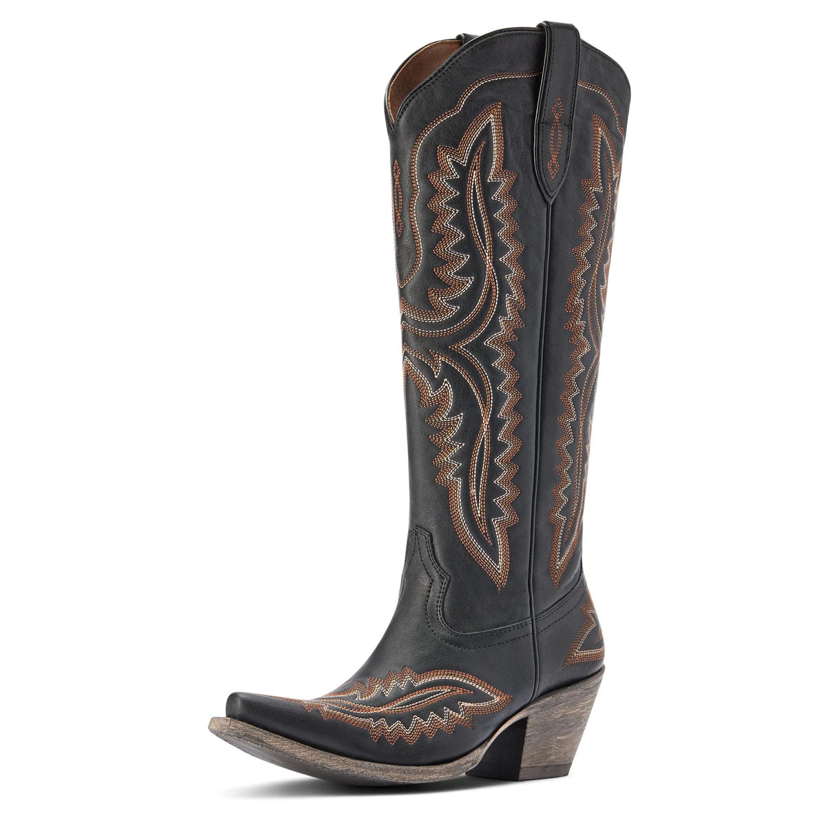 Ariat Women's Casanova Western Boot, Brooklyn Black – 3-4 front