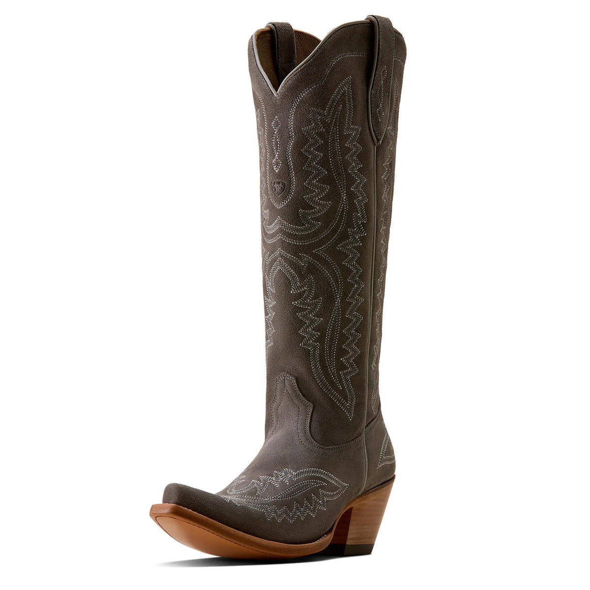Ariat Women's Casanova X Toe Western Boot, Ash Suede – 3-4 front