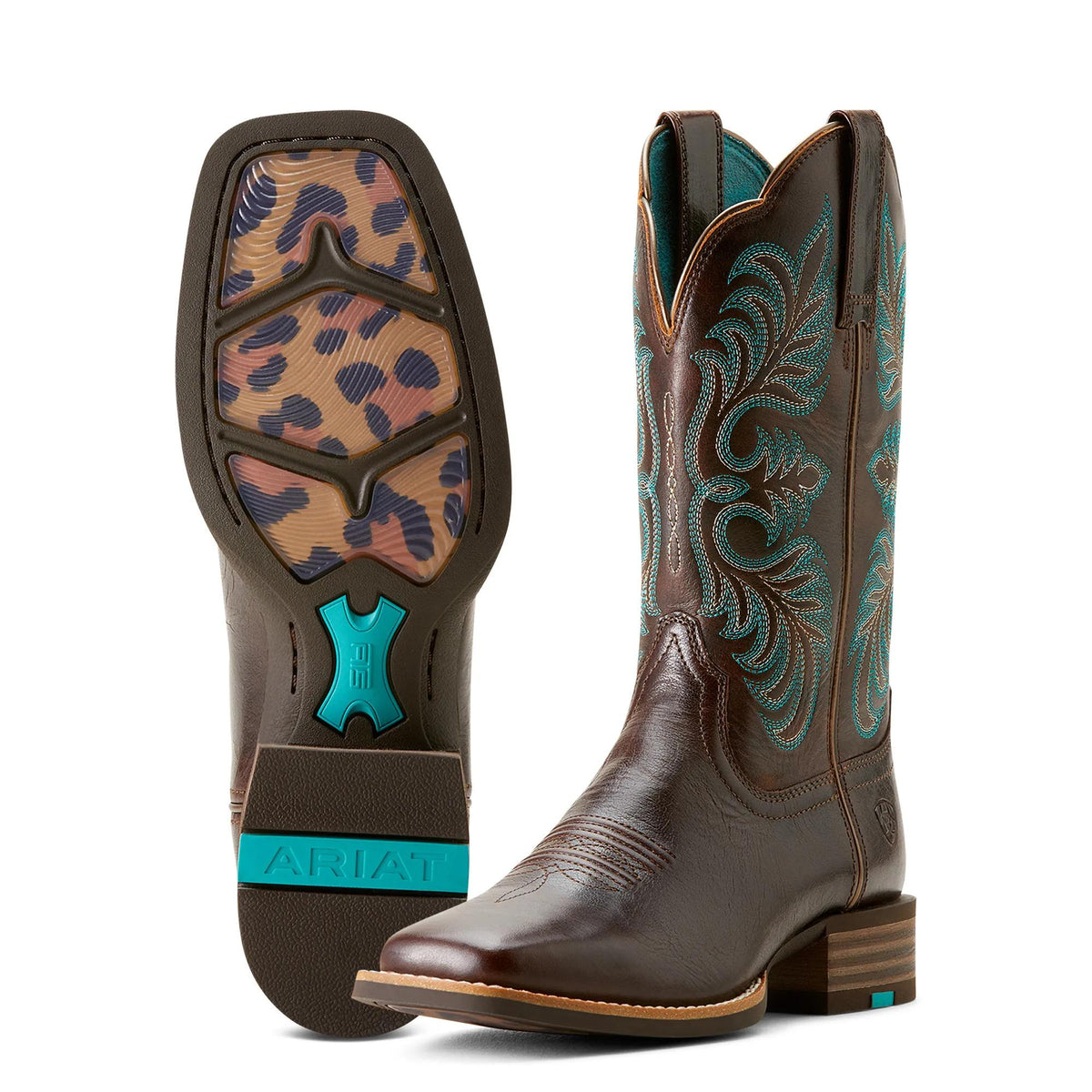 Ariat Women's Gillette Western Boot, Arizona Brown|Marble Brown – 3-4 front