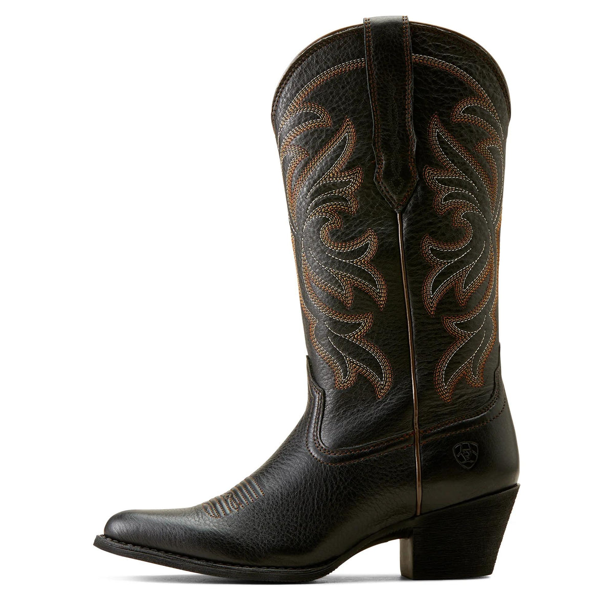 Ariat Women's Heritage J Toe Western Boot, Black Deertan – side