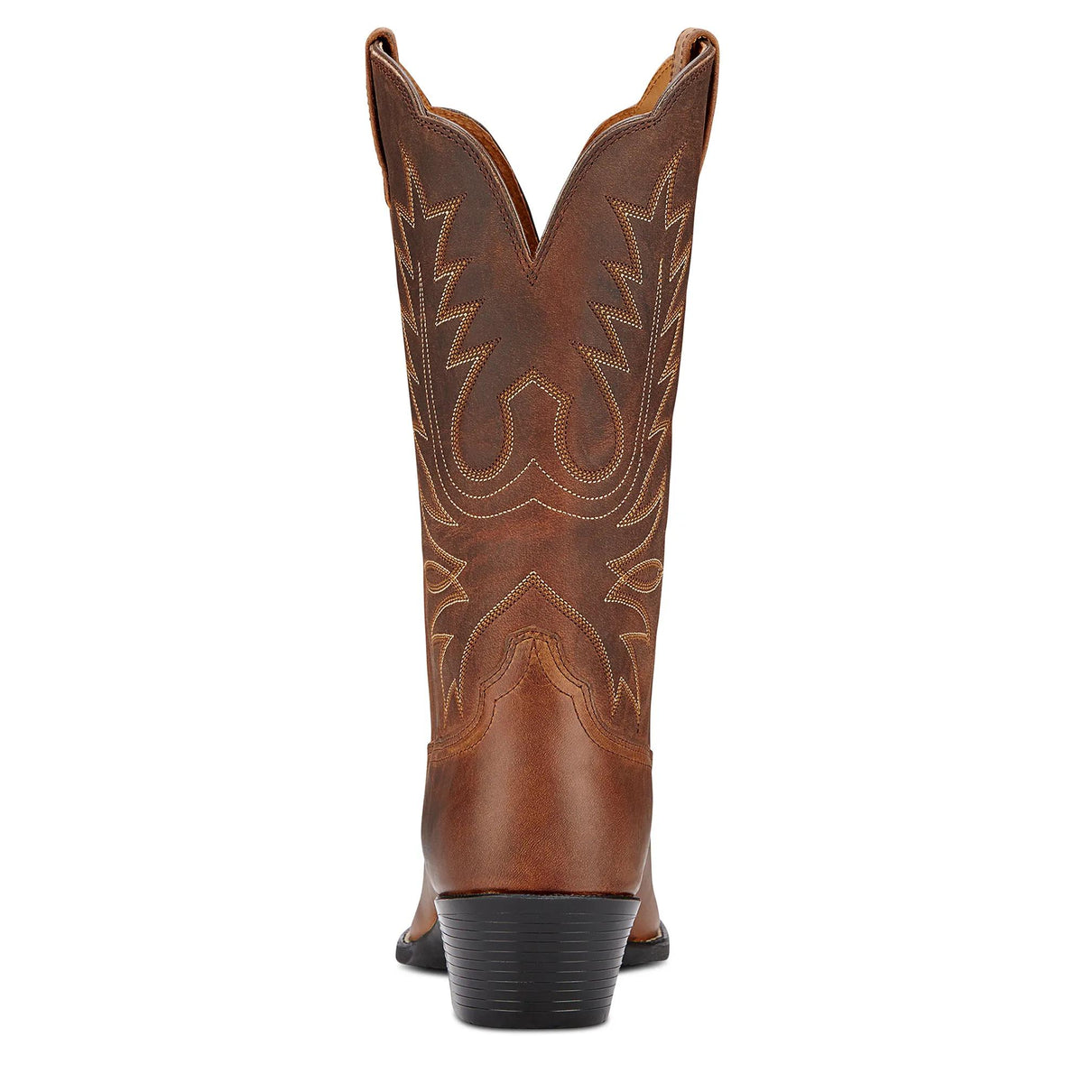 Ariat Women's Heritage R Toe Western Boot, Distressed Brown – heel