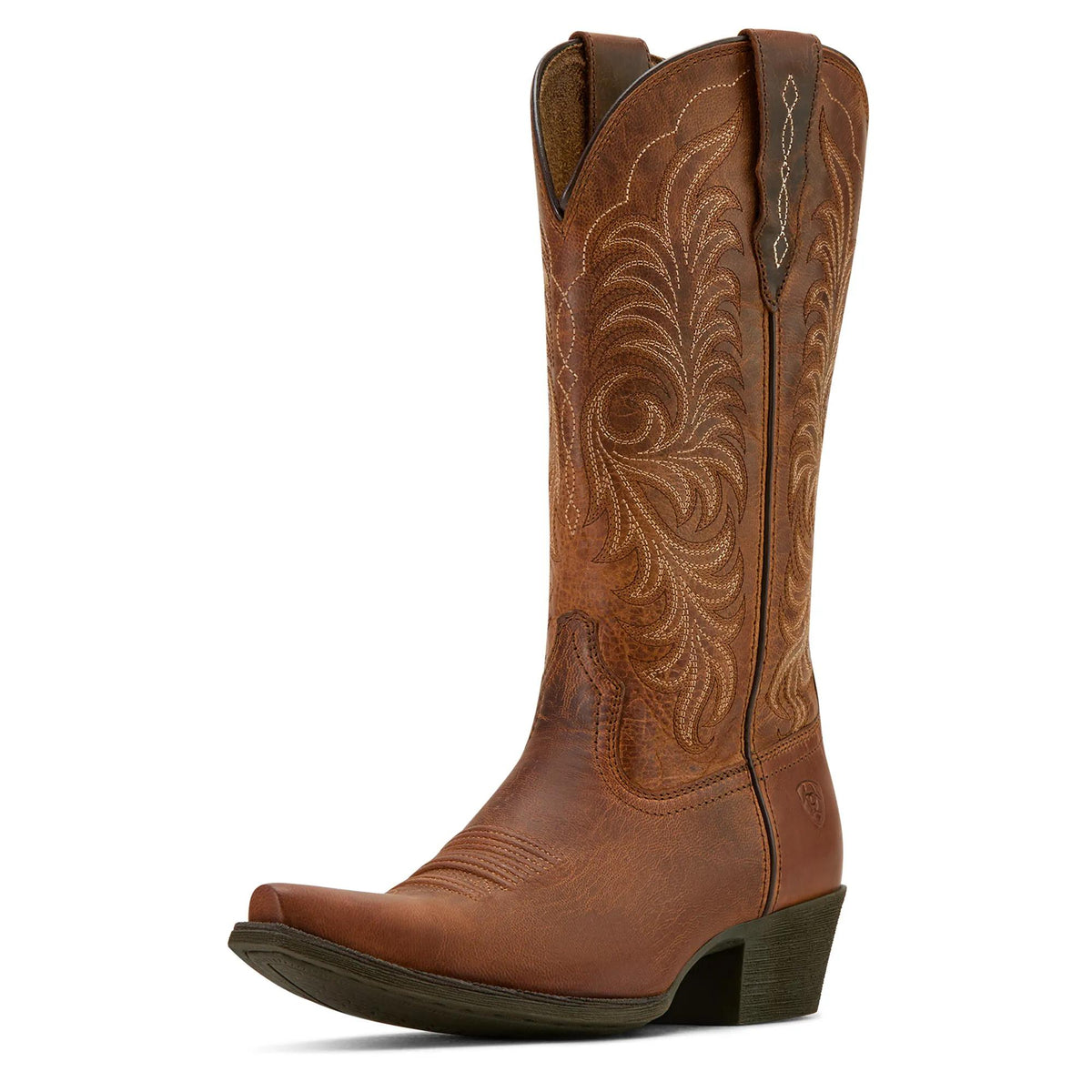 Ariat Women's Heritage X Toe Western Boot, Rich Oak – 3-4 front