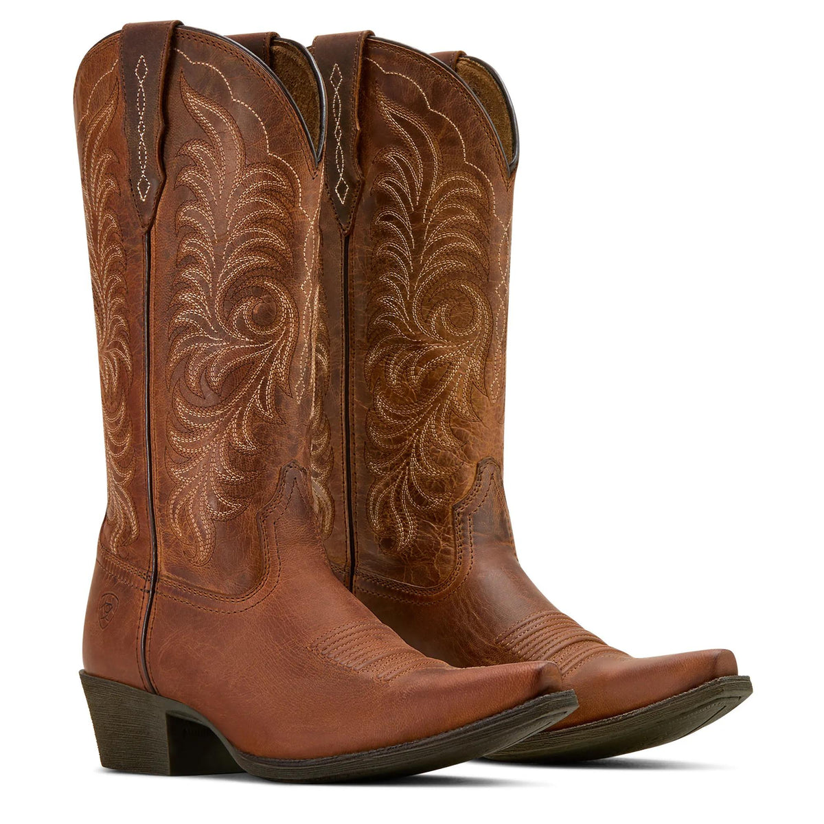 Ariat Women's Heritage X Toe Western Boot, Rich Oak – pair