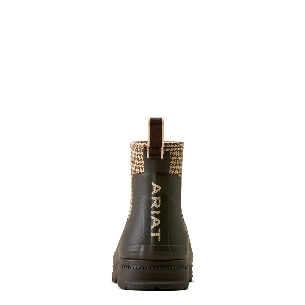 Ariat Women's Kelmarsh Shortie Rubber Boot, Chocolate|Tan Twill – heel