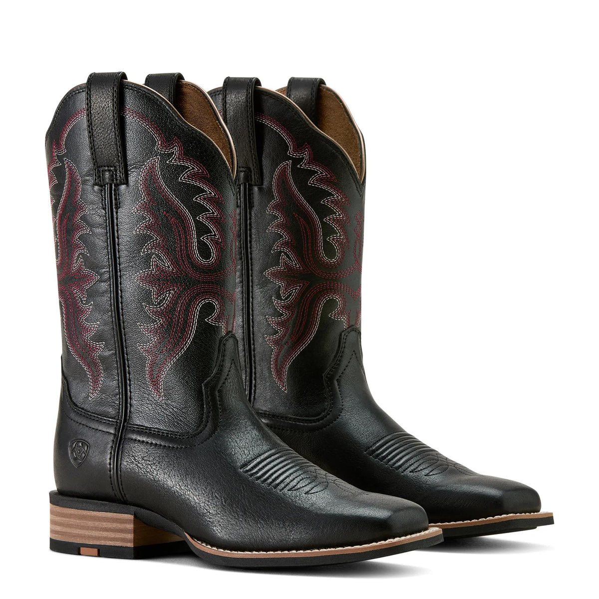 Ariat Women's Olena Wide Square Toe Western Boot, Obsidian – pair