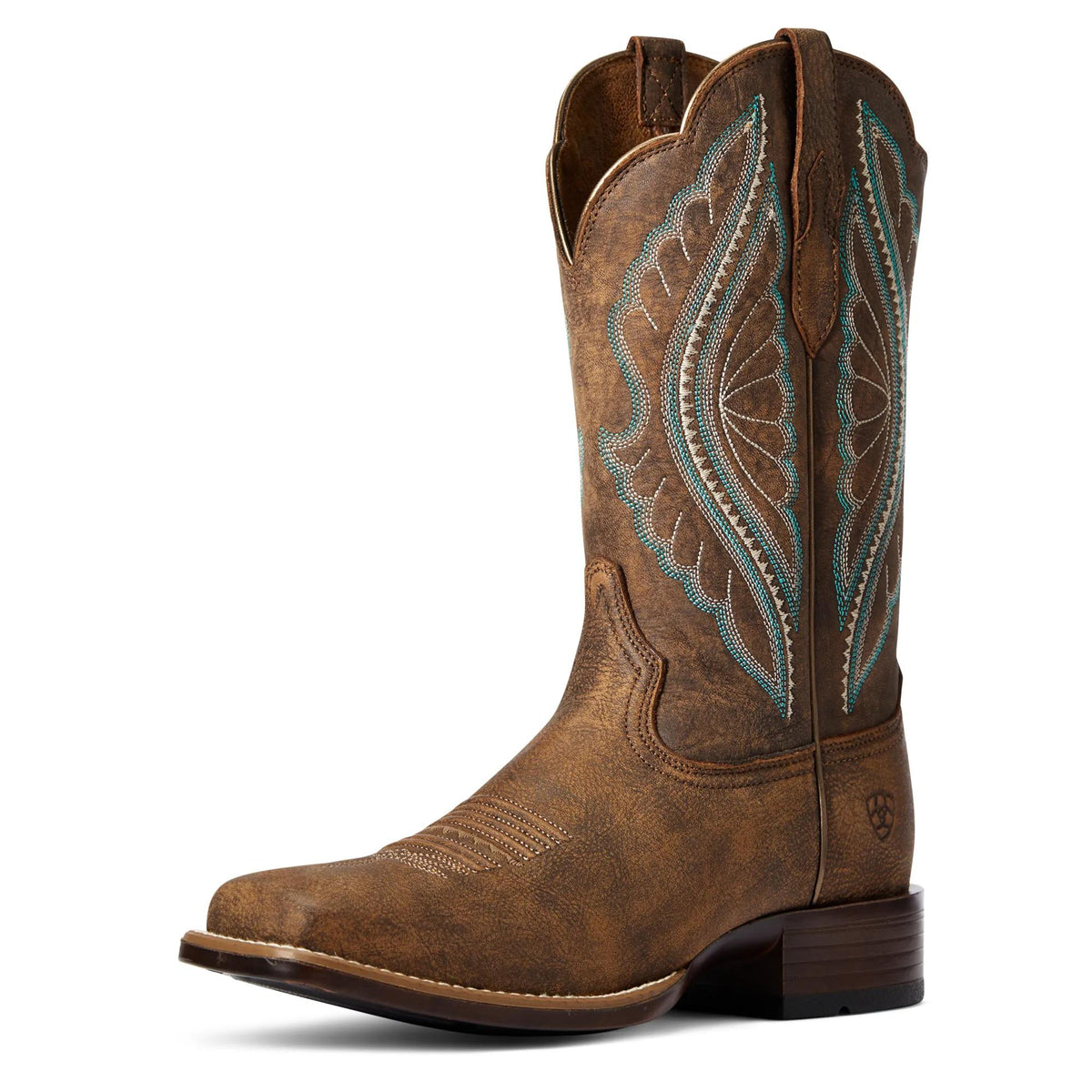 Ariat Women's Primetime Western Boot, Tack Room Brown – 3-4 front