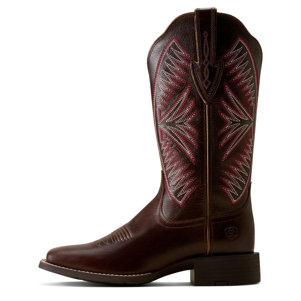 Ariat Women's Round Up Ruidoso Wide Square Toe Western Boot, Arizona Brown – side