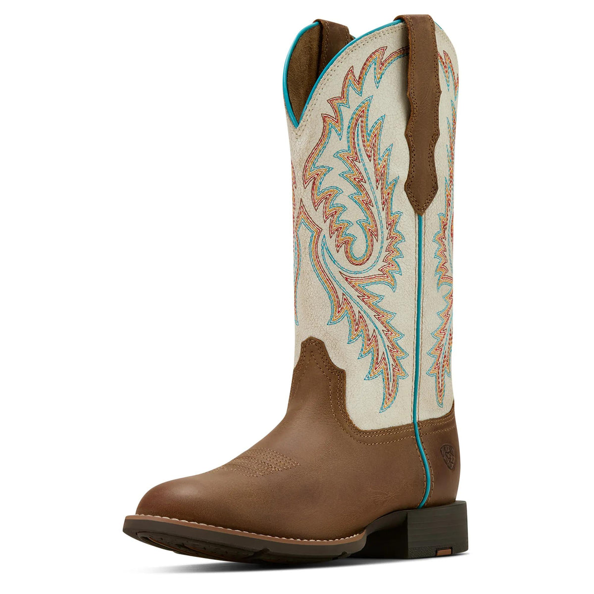 Ariat Women's Round Up W Toe StretchFit Western Boot, Sandstorm – 3-4 front