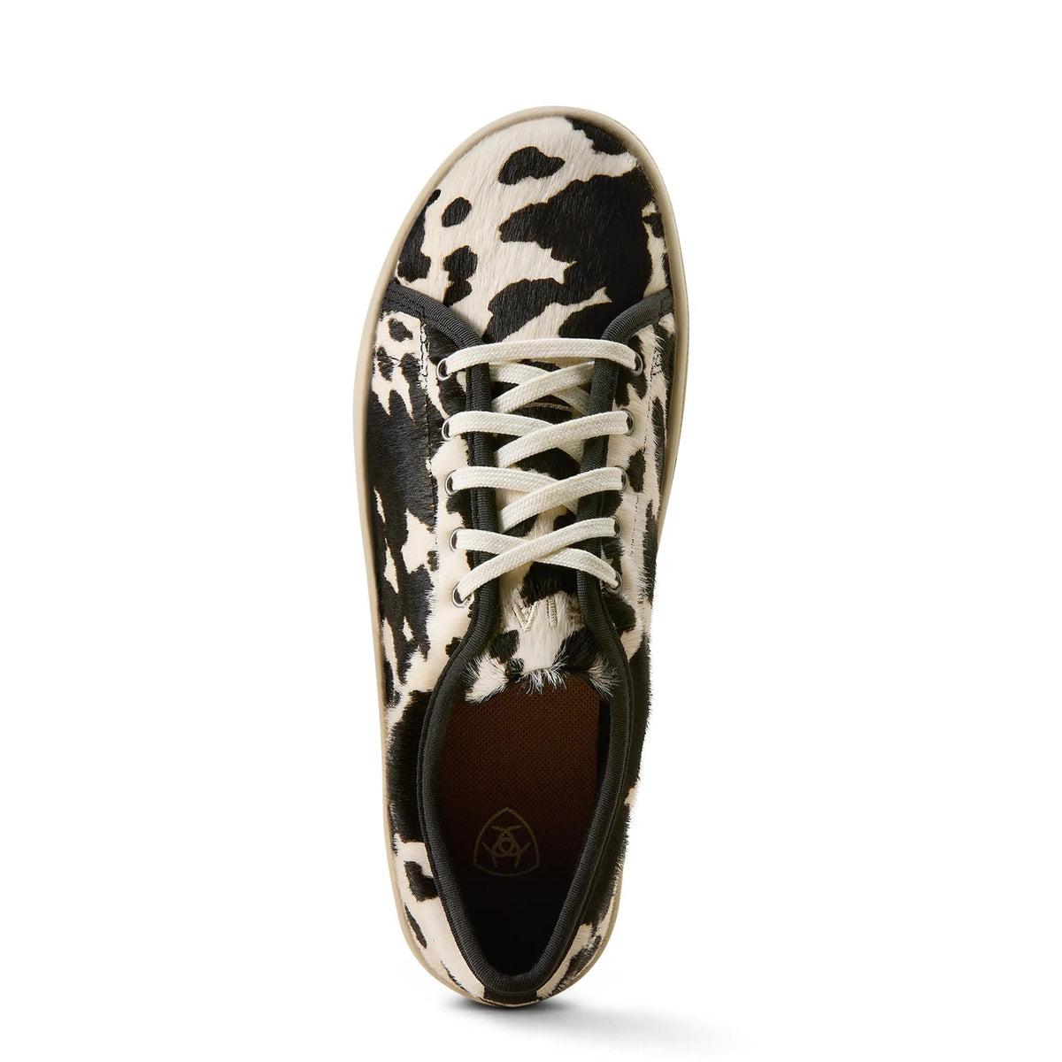 Ariat Women's Skylar Shoe, Black and White Hair On – toe