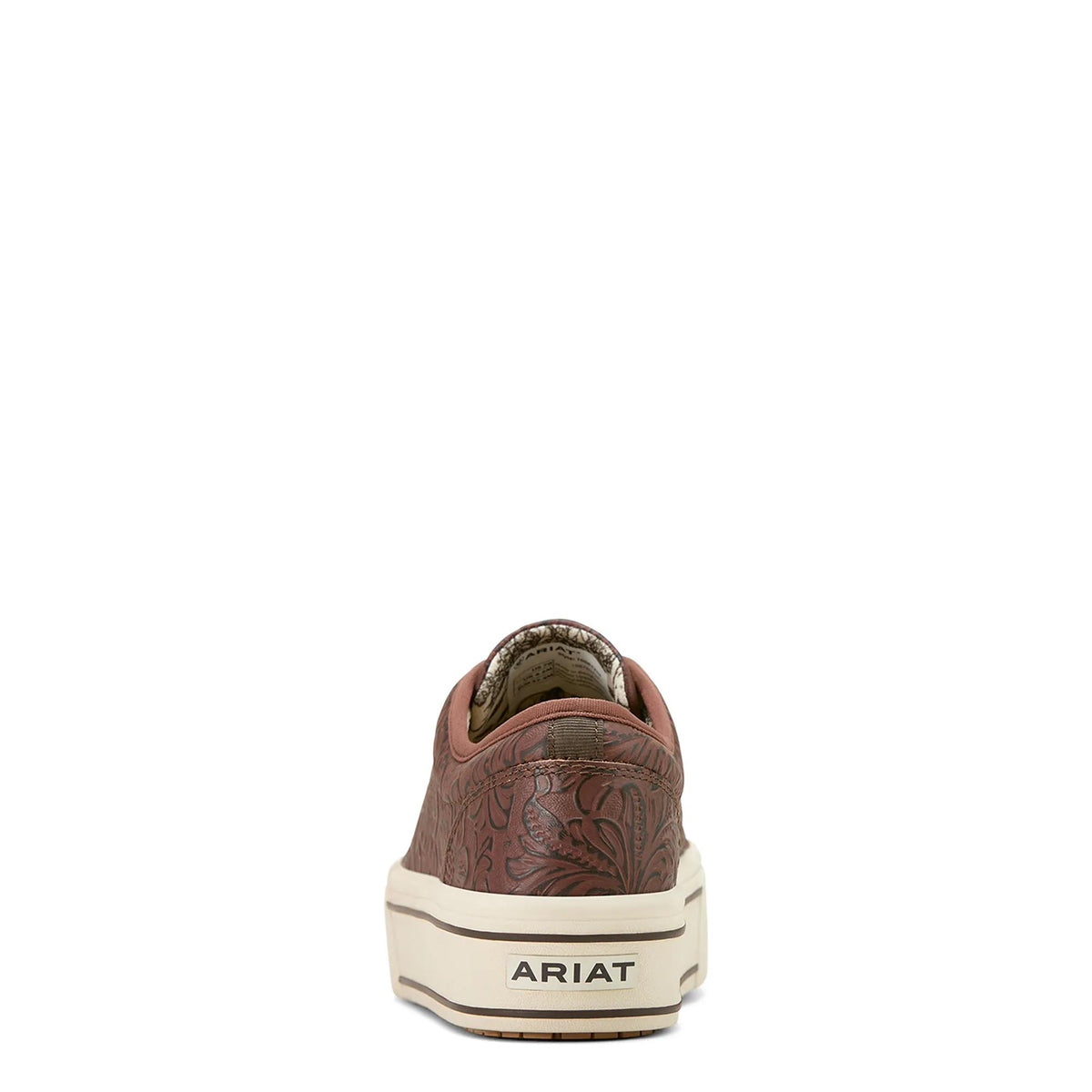 Ariat Women's Skylar Shoe, Brown Floral Emboss – heel