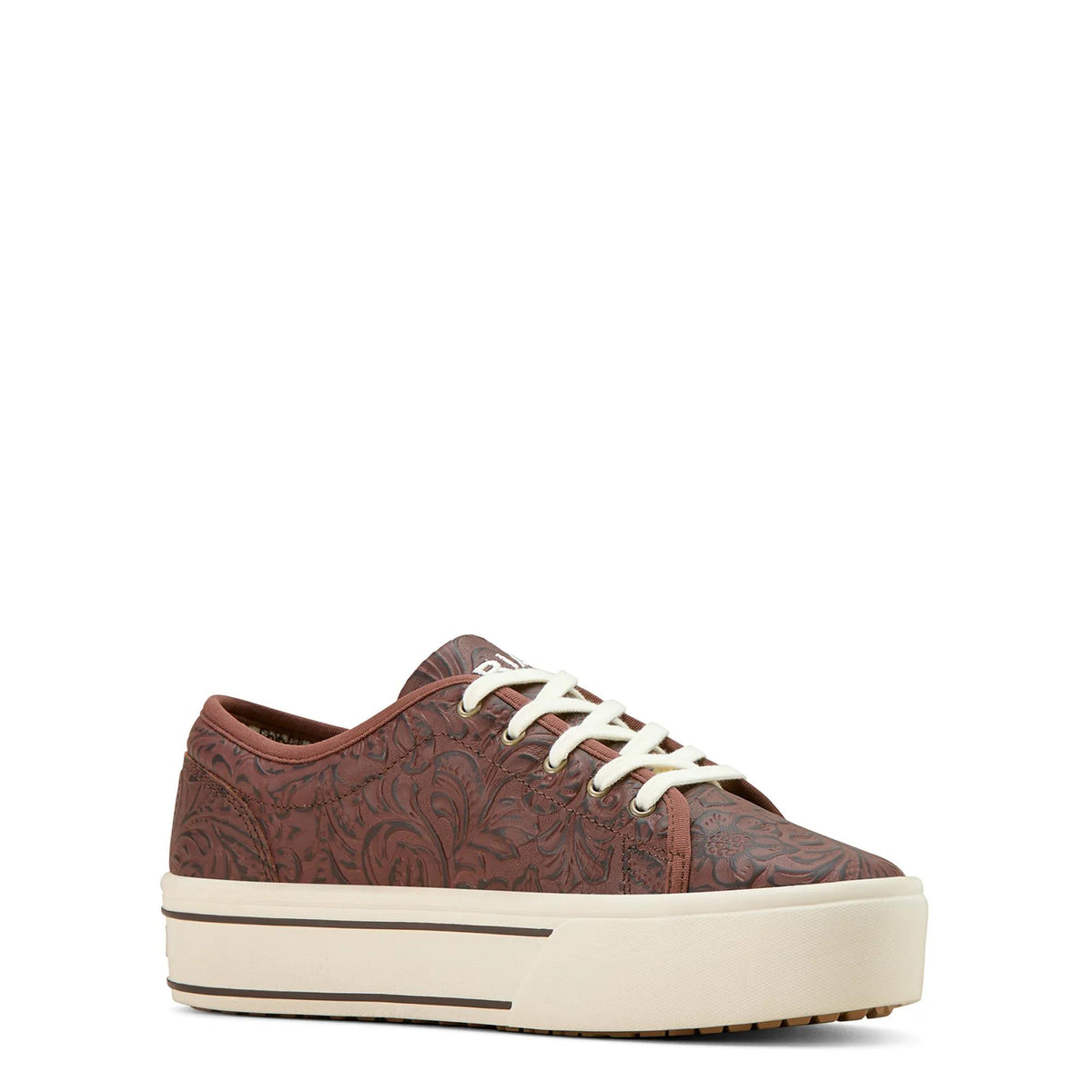 Ariat Women's Skylar Shoe, Brown Floral Emboss – inside
