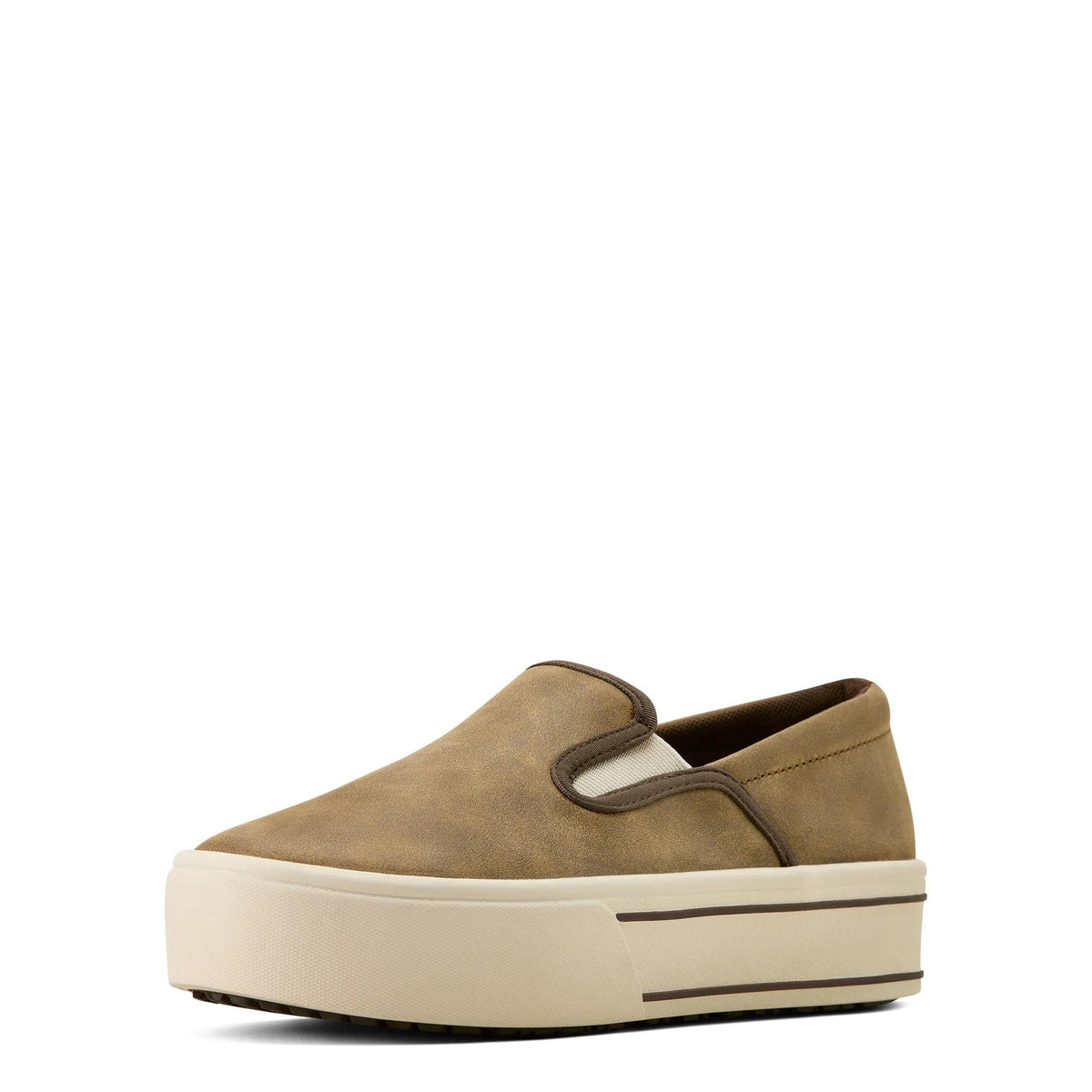 Ariat Women's Skylar Slip On Shoe, Brown Bomber – 3-4 front